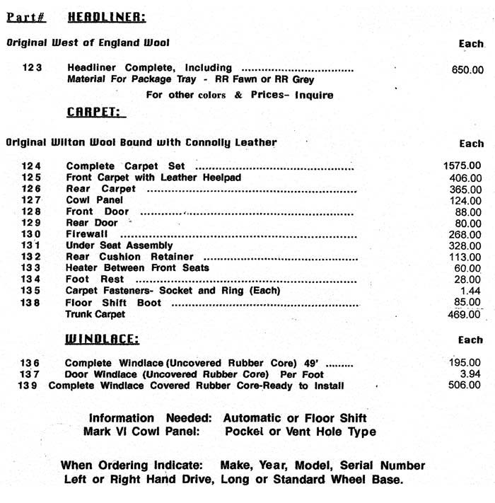 Price List Page 2