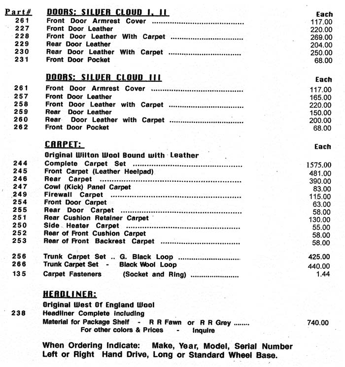 Price List Page 4