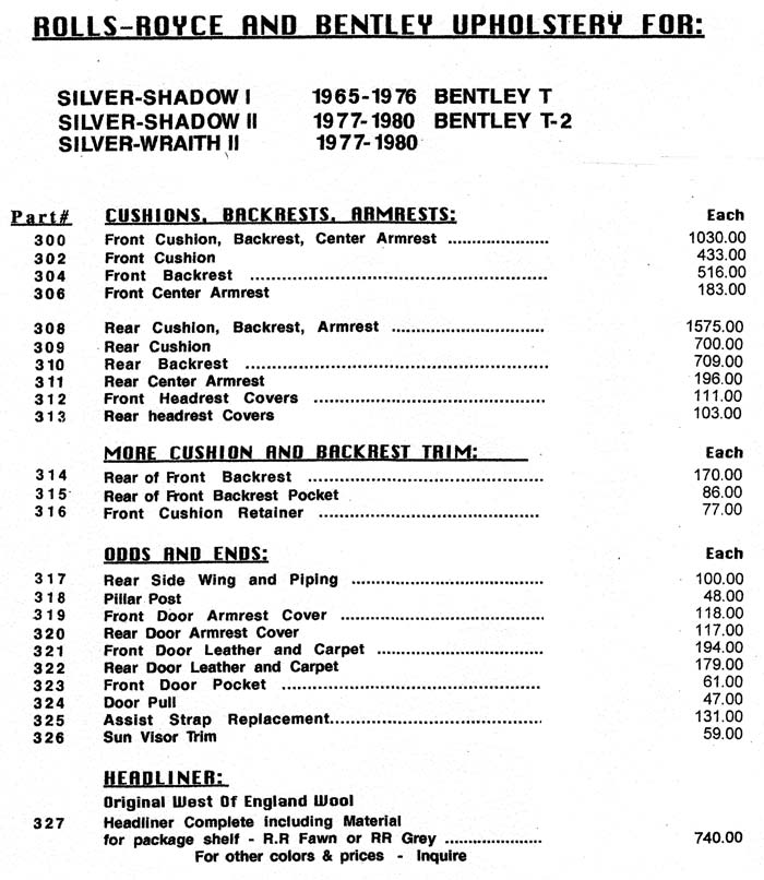 Price List Page 5