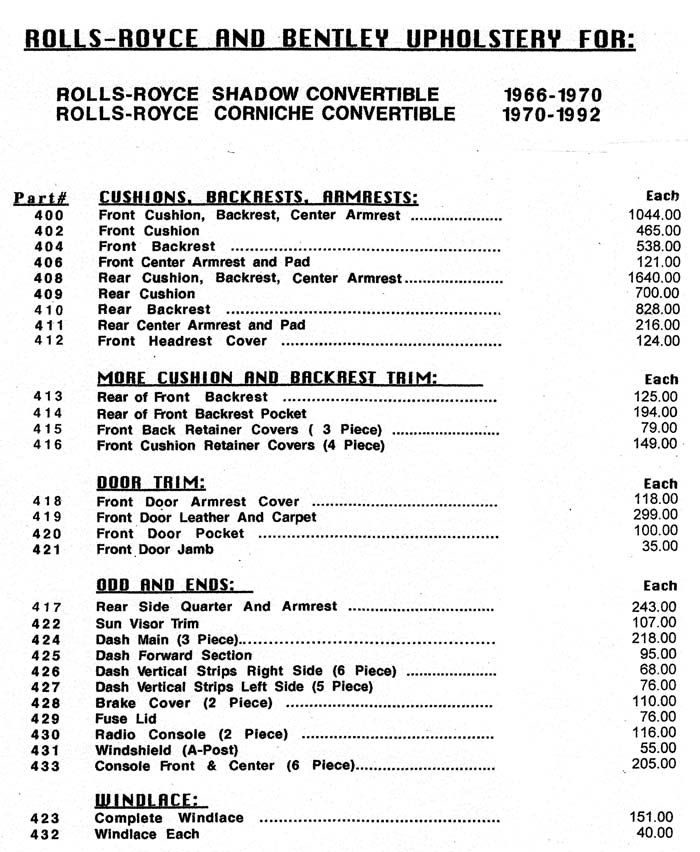 Price List Page 7