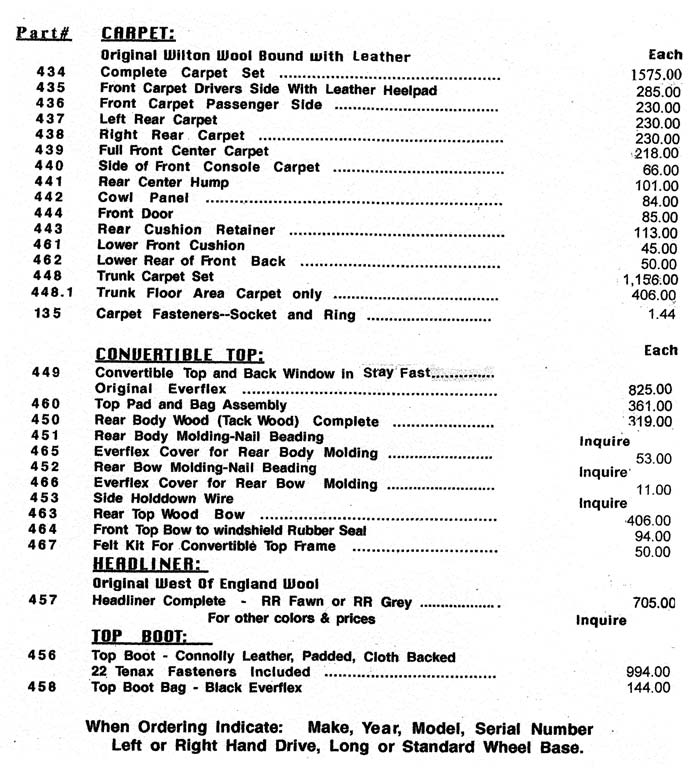 Price List Page 8