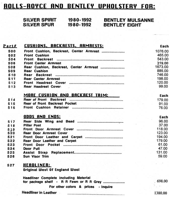 Price List Page 9